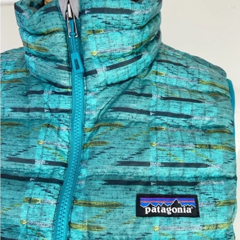 Patagonia Women's Down Sweater Vest Puffer Goose Down Fill Elwha Ikat Size Small